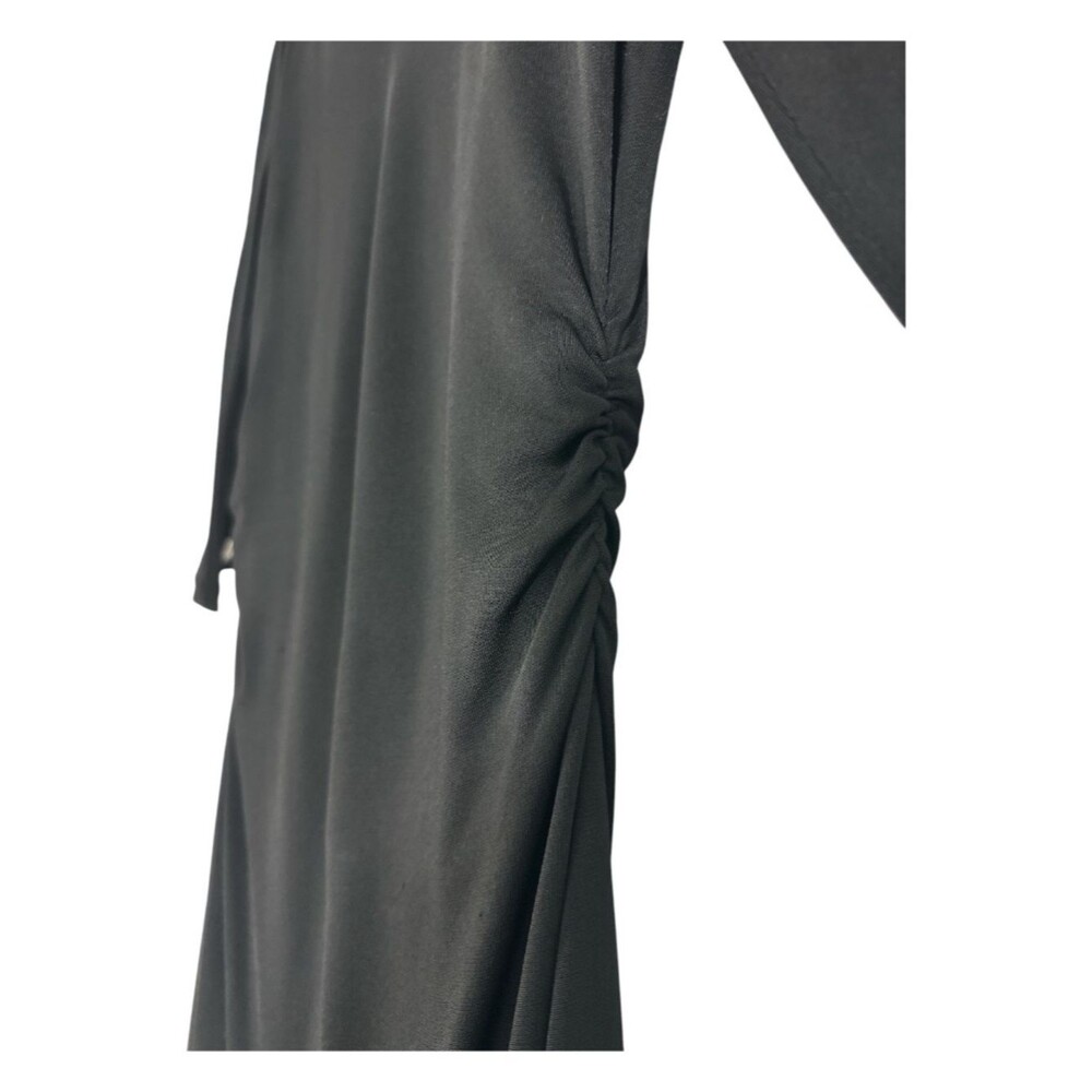 Vintage David Meister Black Ruched Dress Size 8 Carolyn Bessette Kennedy Style U - Picture 4 of 9